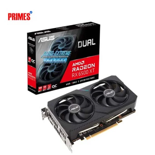 ASUS Dual Radeon RX 6500 XT V2 OC Edition 4GB GDDR6 Graphics Card
