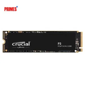 Crucial P3 500GB M.2 2280 NVMe PCIe Gen3x4 SSD