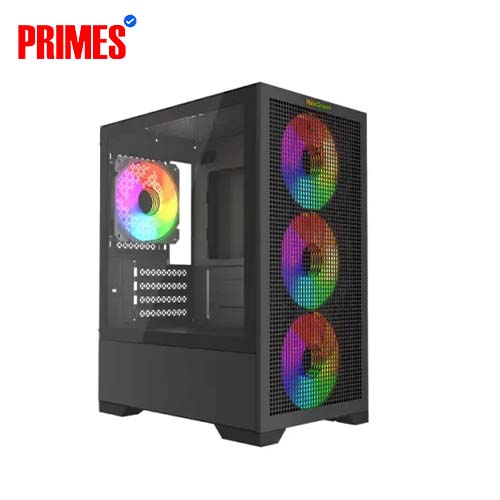 MaxGreen A9 Mid‑Tower M‑ATX Case With 4 ARGB Fans