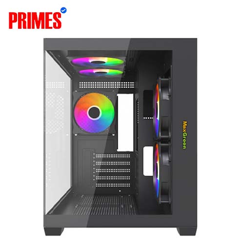 MaxGreen E275‑S02 ARGB M‑ATX Case With 5 ARGB Fans