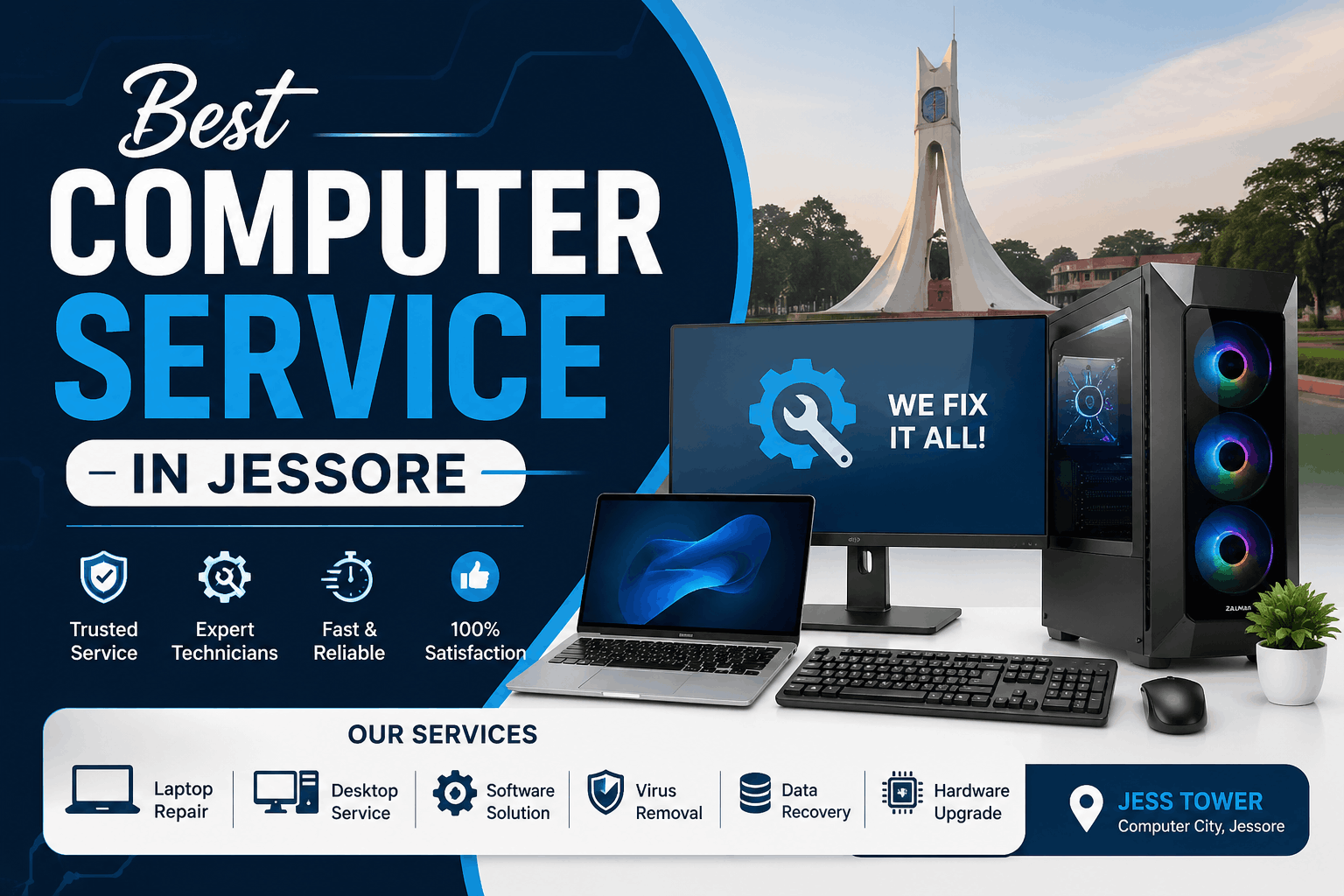 Best Computer Service in Jessore | Trusted Laptop &amp; Desktop Repair Center